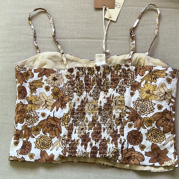 C & C California Linen Floral Top Size 8 - Picture 7 of 12